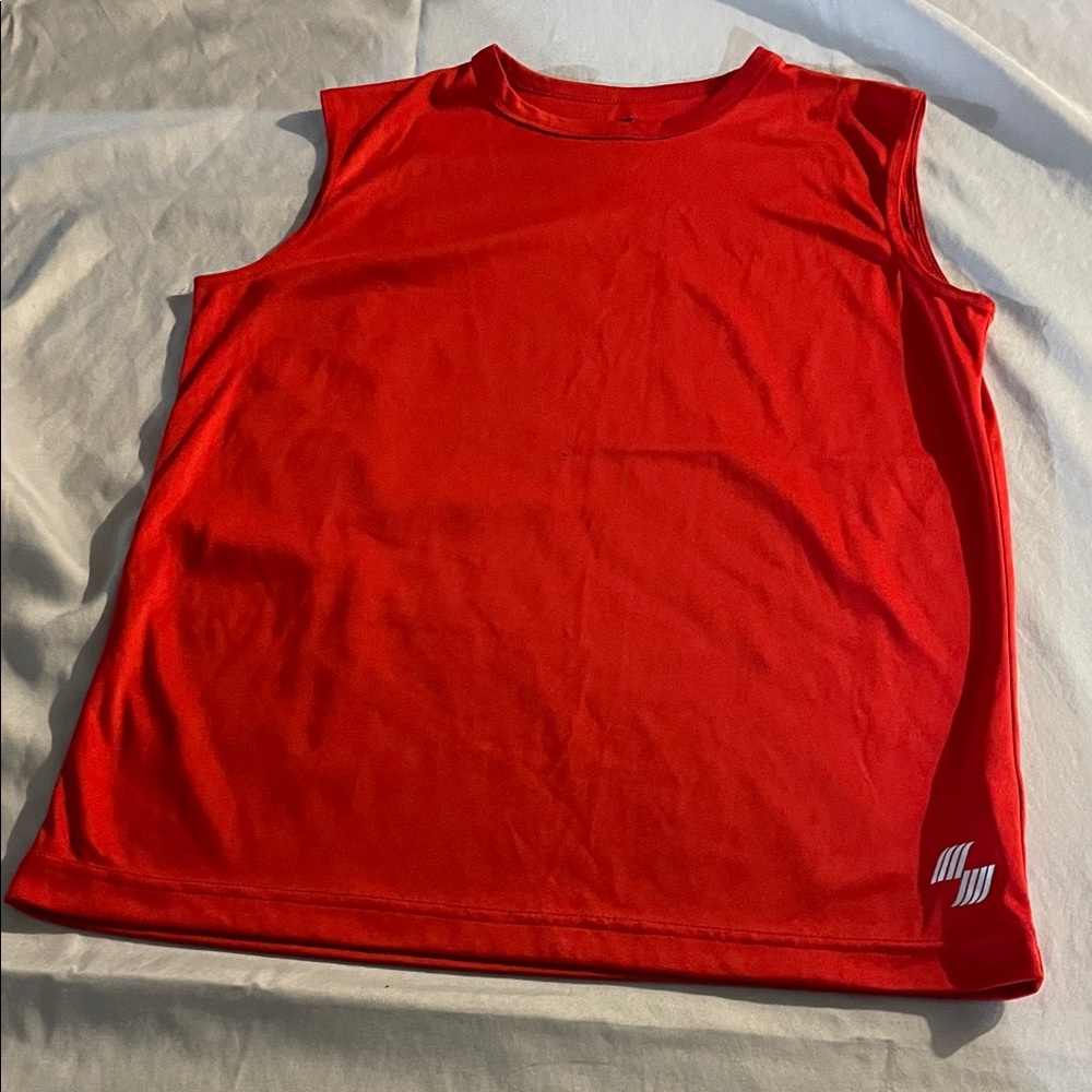 Red Sleeveless Athletic Tank